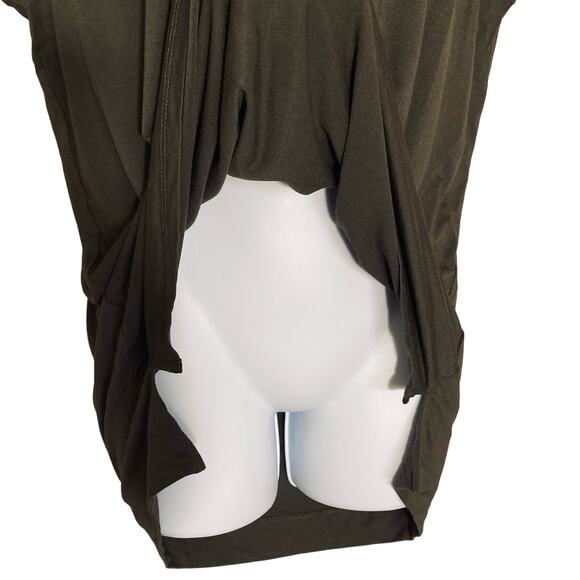 J. Jill Wearever Layering Tank Top Sleeveless Dark Olive Size Large Petite New - Picture 9 of 16